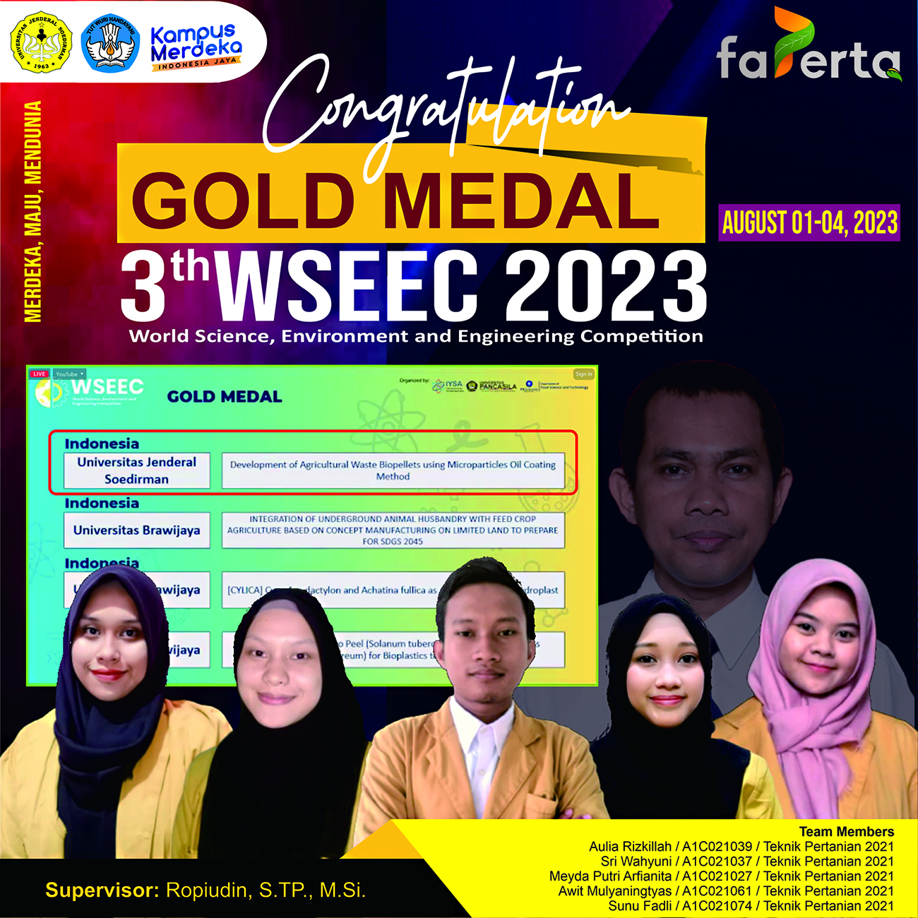Delegasi UNSOED WSEEC 2023